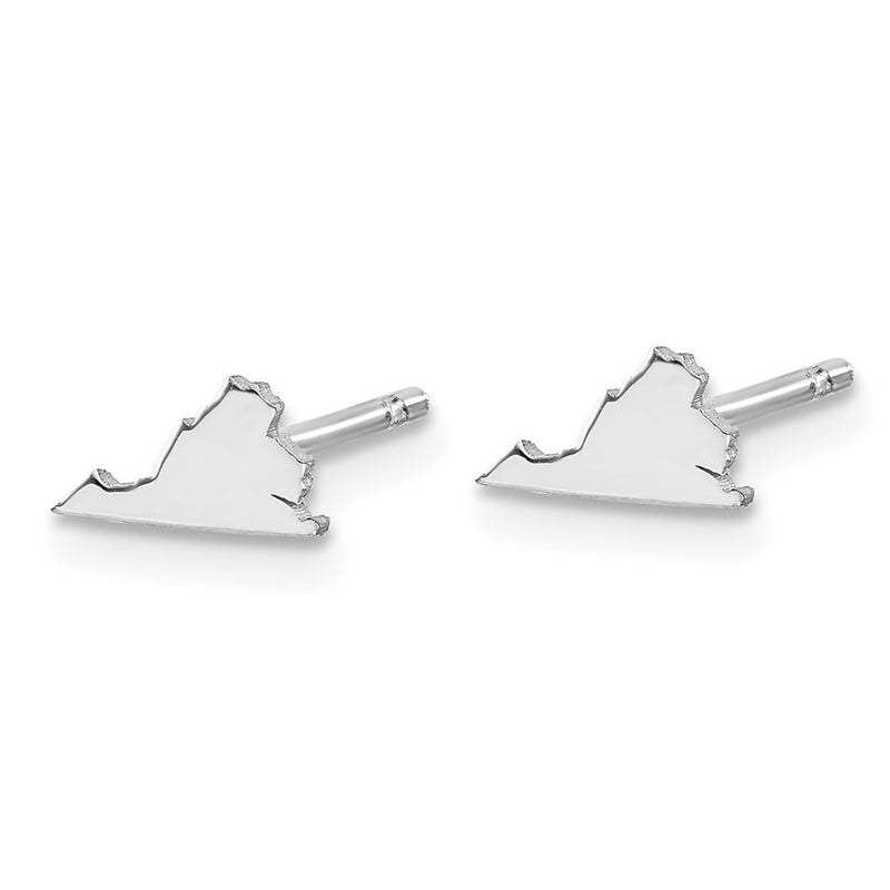 14K White Gold 14Kw Virginia State Earrings