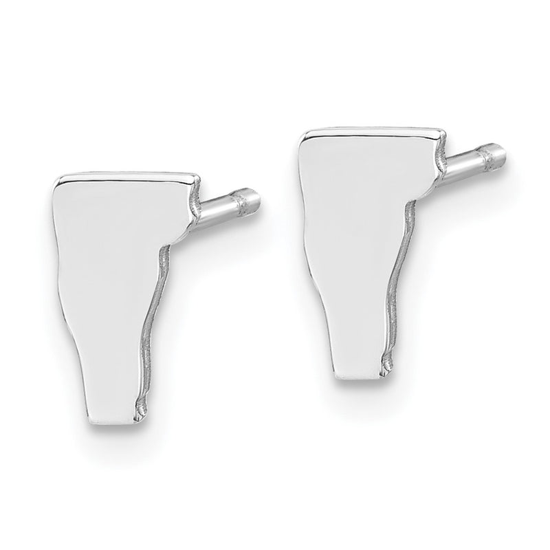 14K White Gold 14Kw Vermont State Earrings