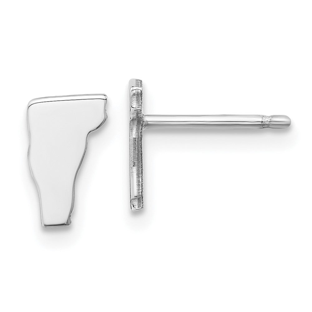 14K White Gold 14Kw Vermont State Earrings