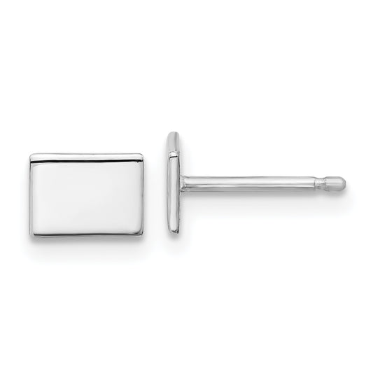 Sterling Silver Silver/Rhodium Plated Wyoming State Earrings
