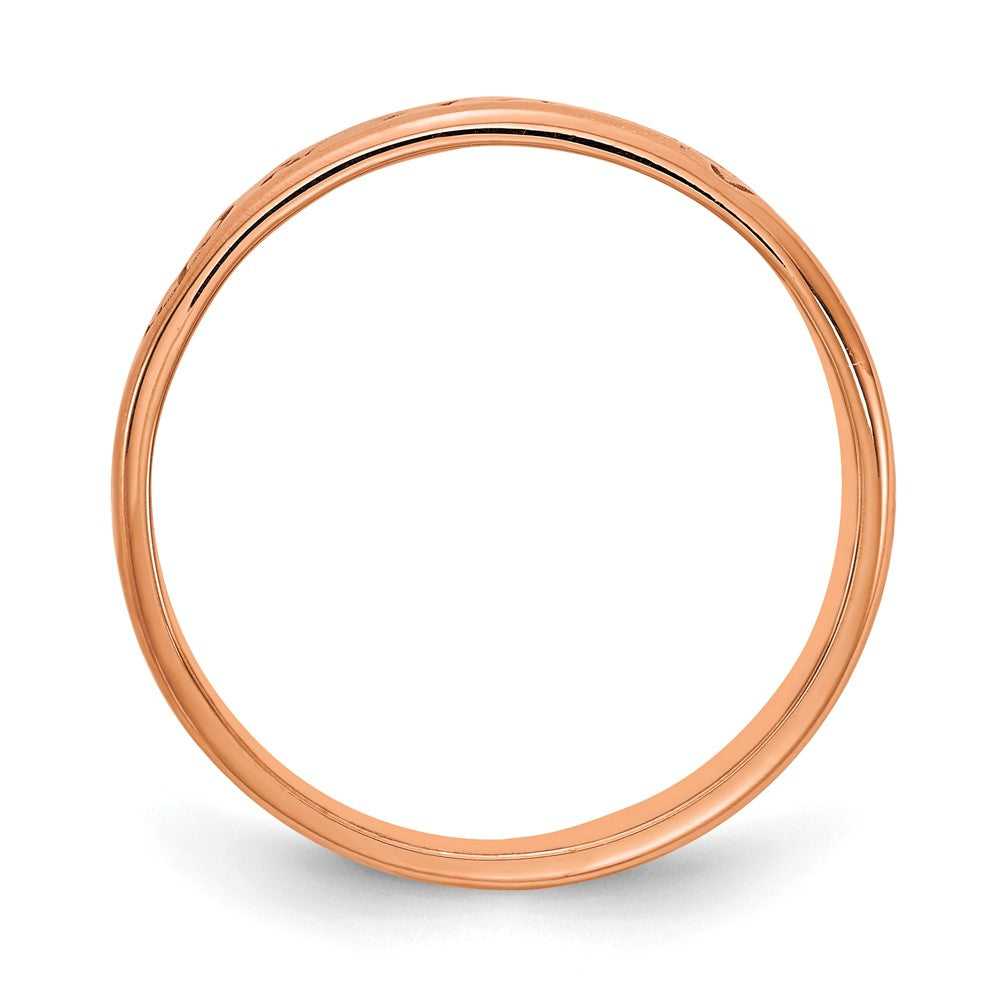 Rose Plated Sterling Silver/Rose Customized Ring