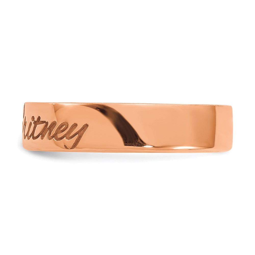 Rose Plated Sterling Silver/Rose Customized Ring