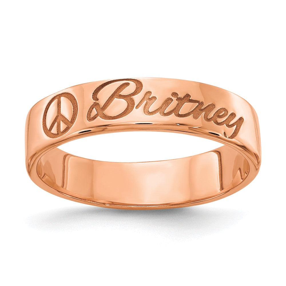 Rose Plated Sterling Silver/Rose Customized Ring