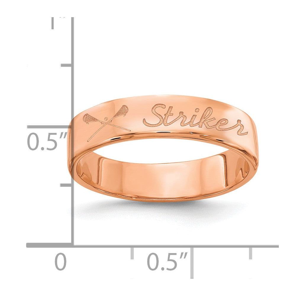 Rose Plated Sterling Silver/Rose Customized Ring