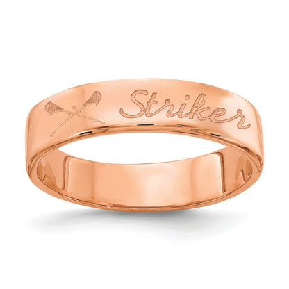 Rose Plated Sterling Silver/Rose Customized Ring