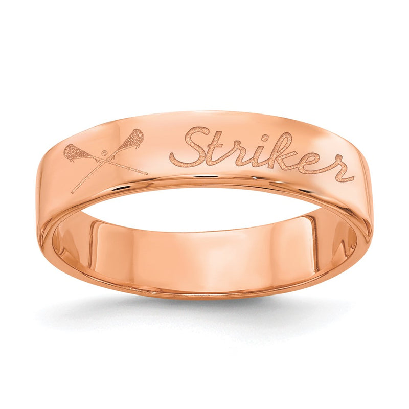 Rose Plated Sterling Silver/Rose Customized Ring