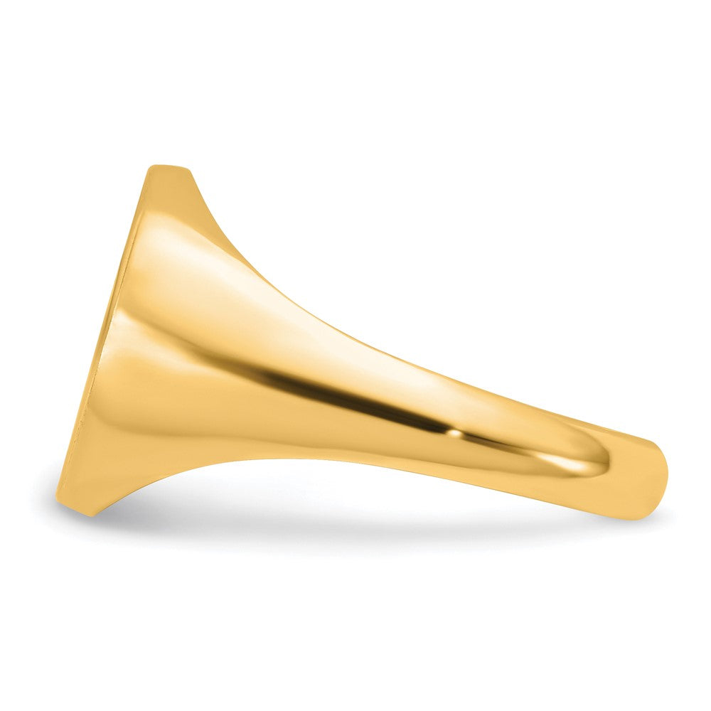 Gold Plated Sterling Silver/Gold With Epoxy Monogram Ring