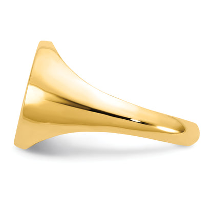 Gold Plated Sterling Silver/Gold Textured Monogram Signet Ring