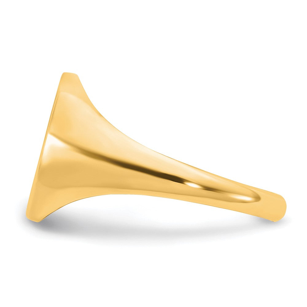 Gold Plated Sterling Silver/Gold With Epoxy Monogram Ring