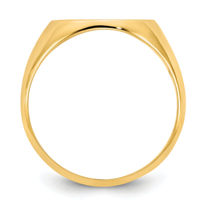 Gold Plated Sterling Silver/Gold Textured Monogram Signet Ring