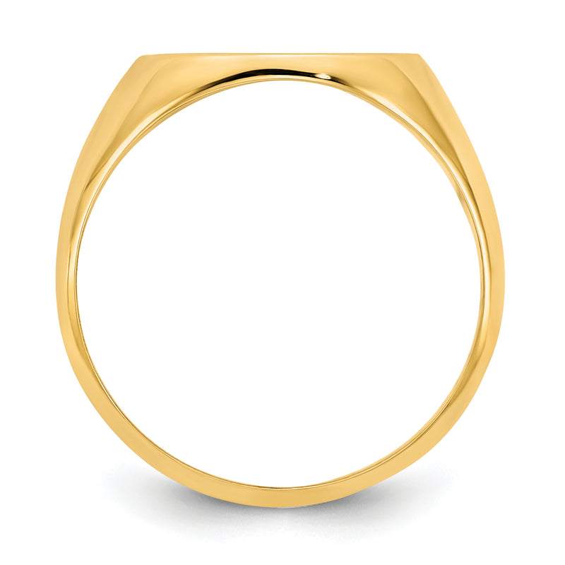 Gold Plated Sterling Silver/Gold Textured Monogram Signet Ring