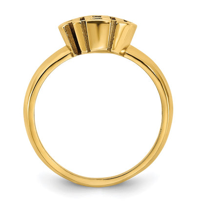 Gold Plated Sterling Silver/Gold Monogram Ring