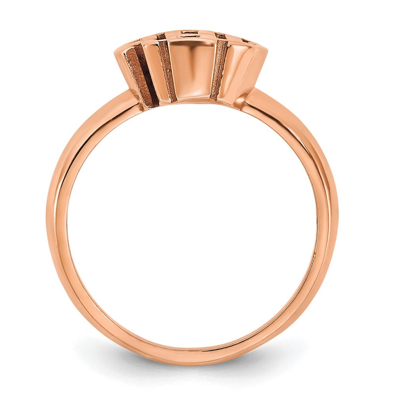14K Rose Gold Monogram Ring