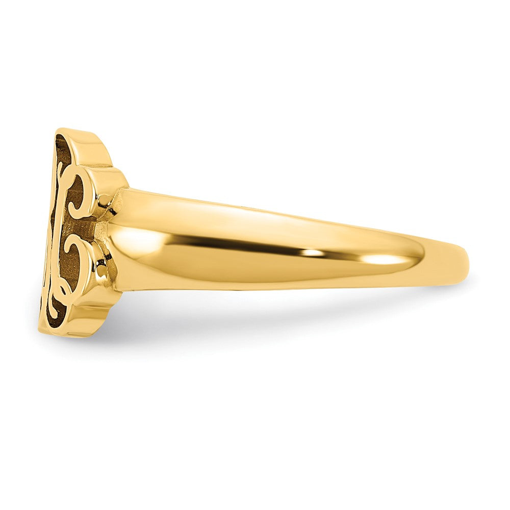Gold Plated Sterling Silver/Gold Monogram Ring