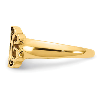 Gold Plated Sterling Silver/Gold Monogram Ring
