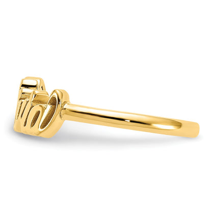 Gold Plated Sterling Silver/Gold Name Plate Ring
