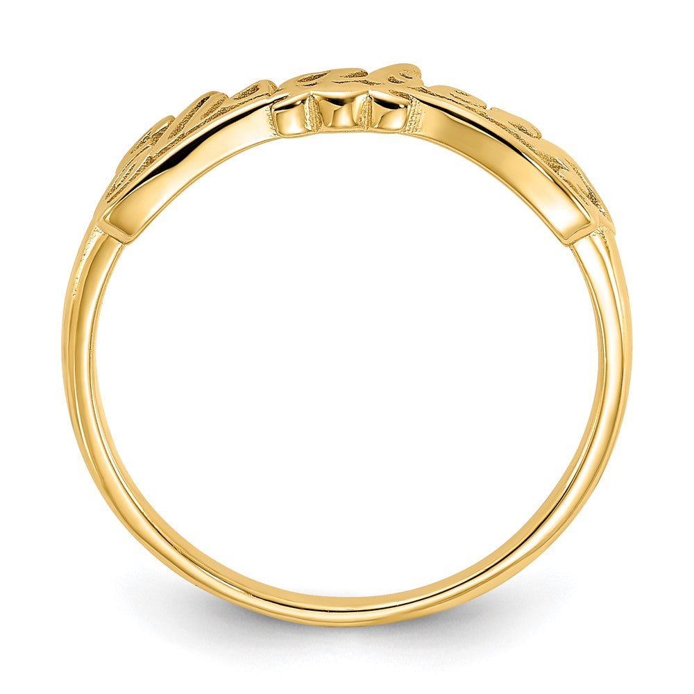 Gold Plated Sterling Silver/Gold Name Plate Ring