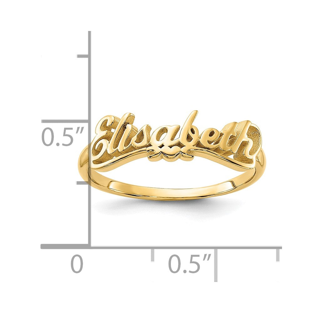 Gold Plated Sterling Silver/Gold Name Plate Ring