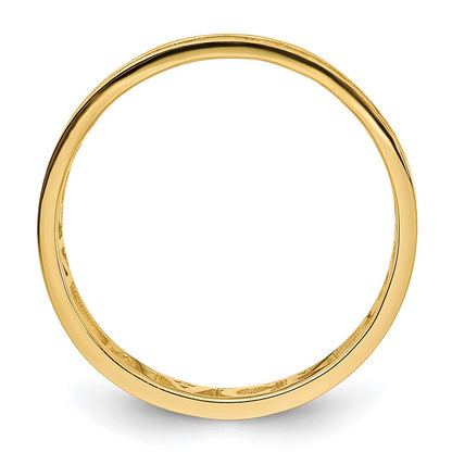 14K Yellow Gold Cut Out Name Ring