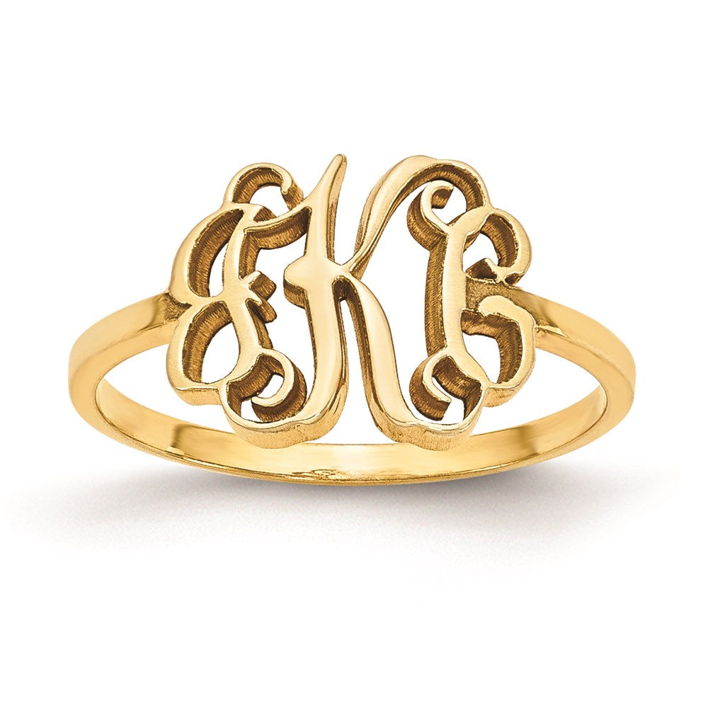 14K Yellow Gold Monogram Ring