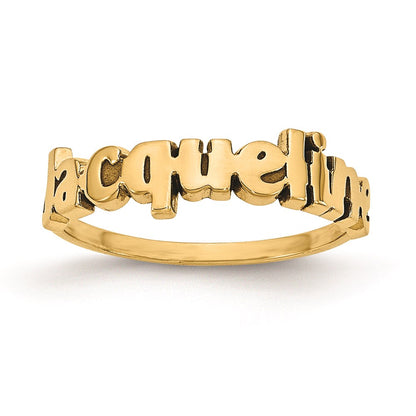 Gold Plated Sterling Silver/Gold Name Plate Ring