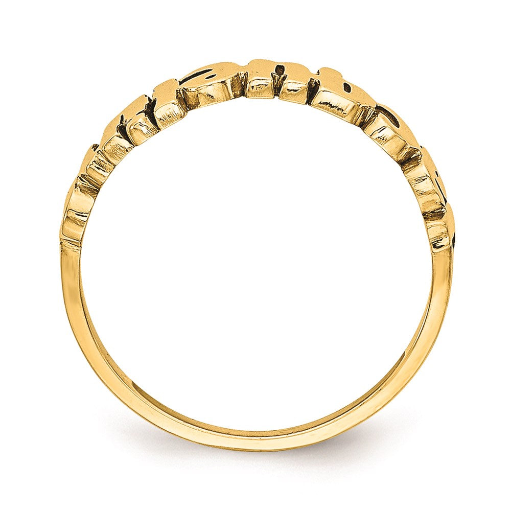 14K Yellow Gold Name Plate Ring