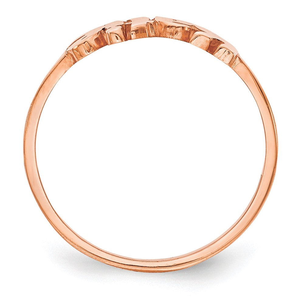 14K Rose Gold Name Plate Ring
