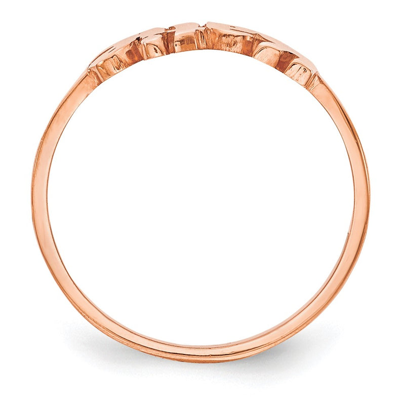 14K Rose Gold Name Plate Ring
