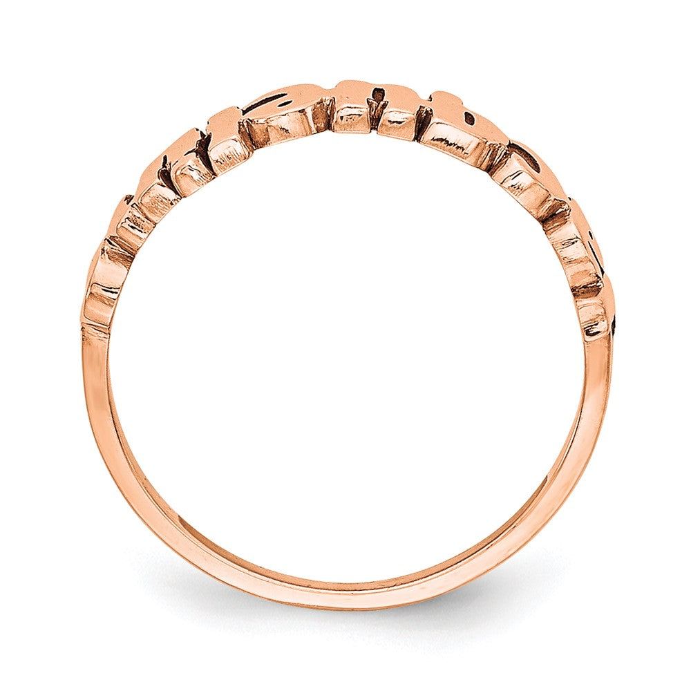 14K Rose Gold Name Plate Ring
