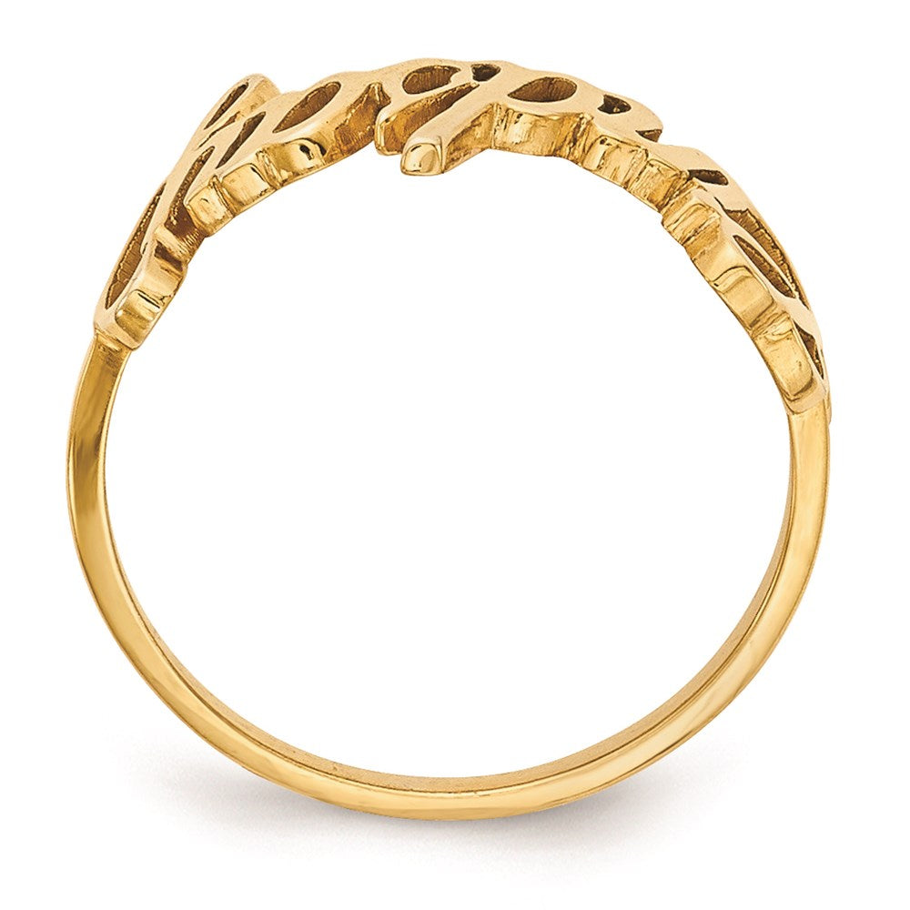 Gold Plated Sterling Silver/Gold Name Plate Ring