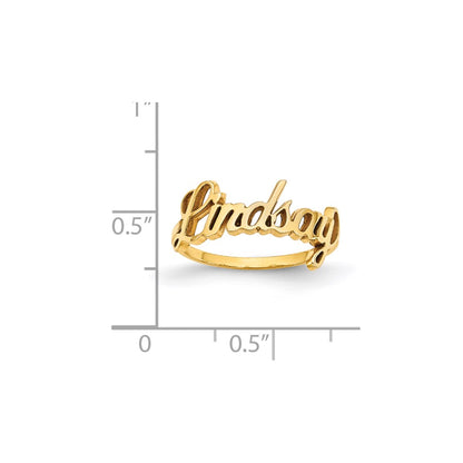 Gold Plated Sterling Silver/Gold Name Plate Ring