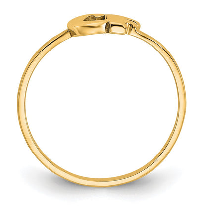 Gold Plated Sterling Silver/Gold Script Or Block Font Double Initial Ring