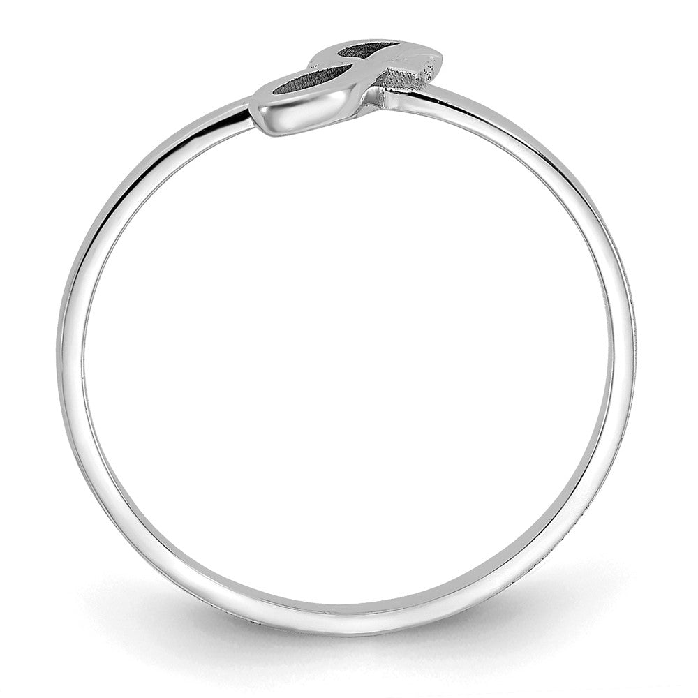 Sterling Silver Silver/Rhodium Plated Script Or Block Font Initial Ring