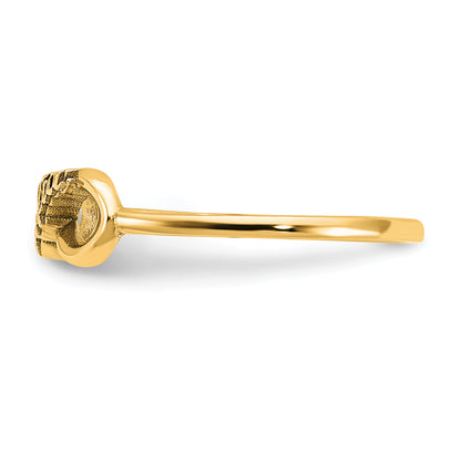 14K Yellow Gold Personalized Infinity Ring (Size 7 Only)