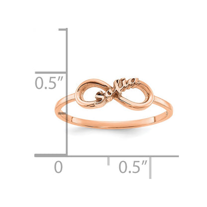 14K Rose Gold Personalized Infinity Ring (Size 7 Only)