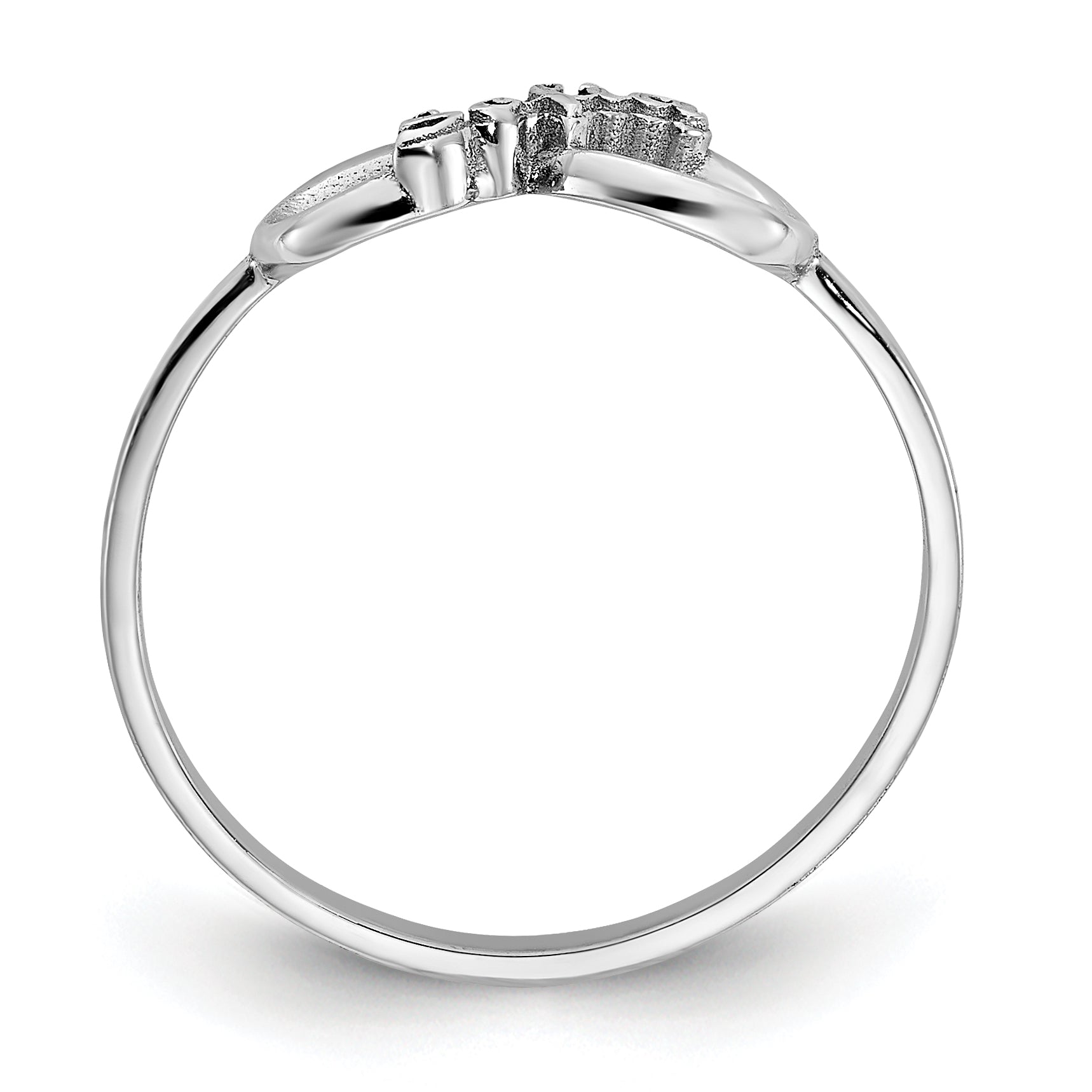 14K White Gold Personalized Infinity Ring (Size 7 Only)