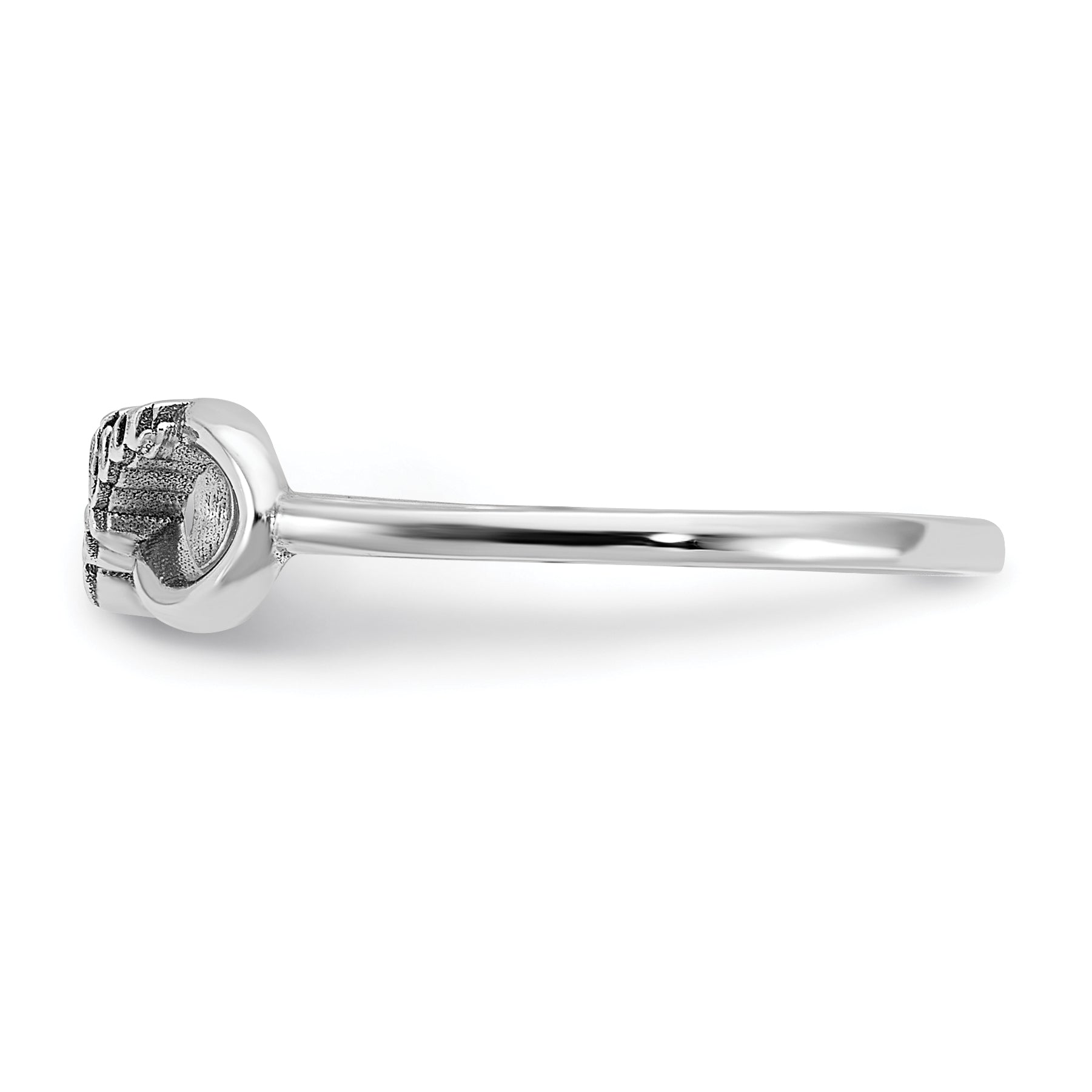 14K White Gold Personalized Infinity Ring (Size 7 Only)