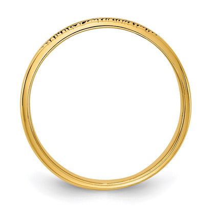 14K Yellow Gold Fingerprint Ring