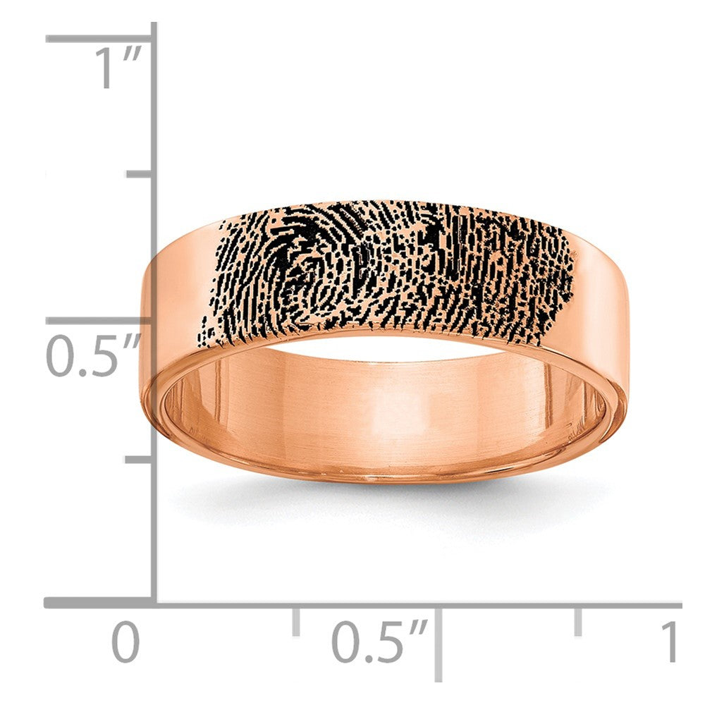 14K Rose Gold Fingerprint Ring