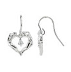 Sterling Silver Ss Dangle Earring W/ Cz