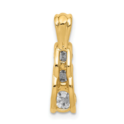 14k VS Diamond Large Three Stone Pendant