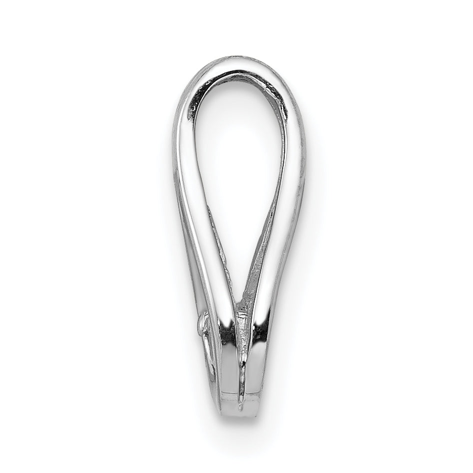 Platinum 2.8mm AA Real Diamond Teardrop Shape Slide Pendant