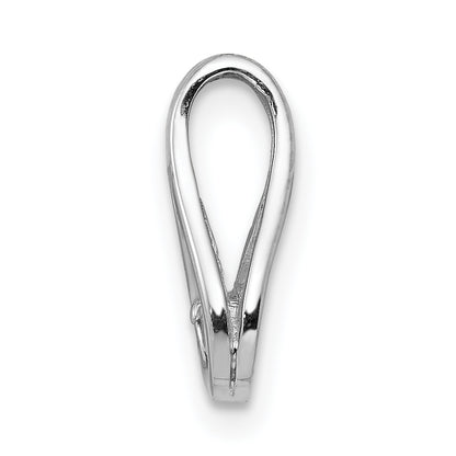 Platinum 2.8mm AA Real Diamond Teardrop Shape Slide Pendant