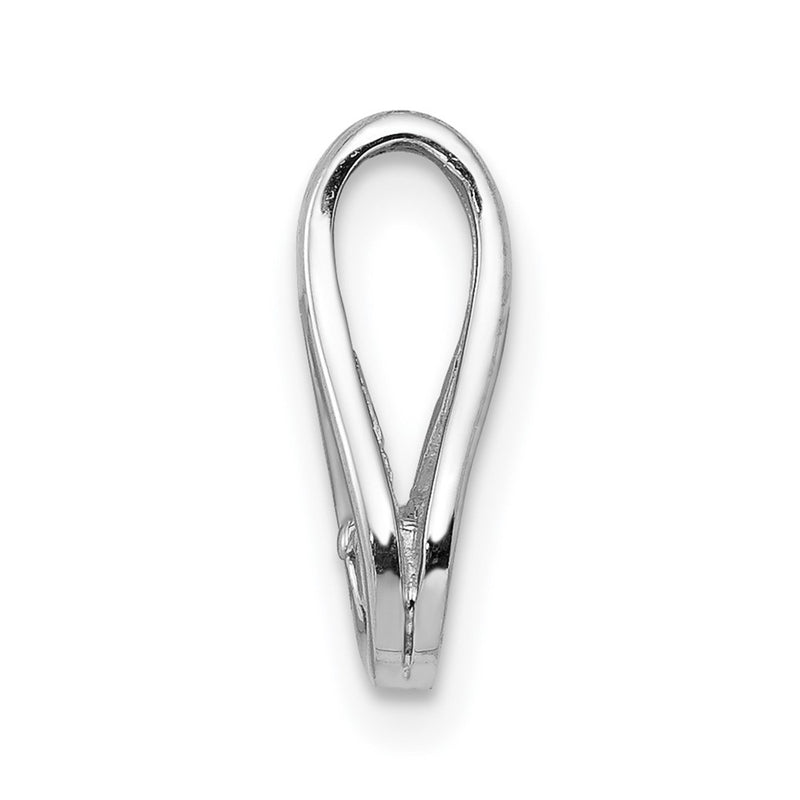 Platinum 2.8mm AA Real Diamond Teardrop Shape Slide Pendant