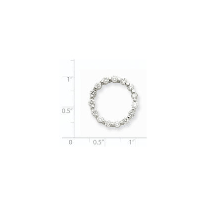 14k White Gold AA Diamond Fancy Circle Pendant