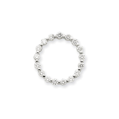 14K White GoldAA Real Diamond Pendant