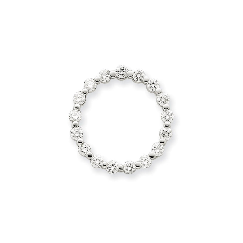 14K White GoldVS Real Diamond Pendant