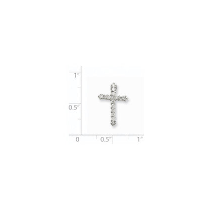14k White Gold VS Diamond Cross