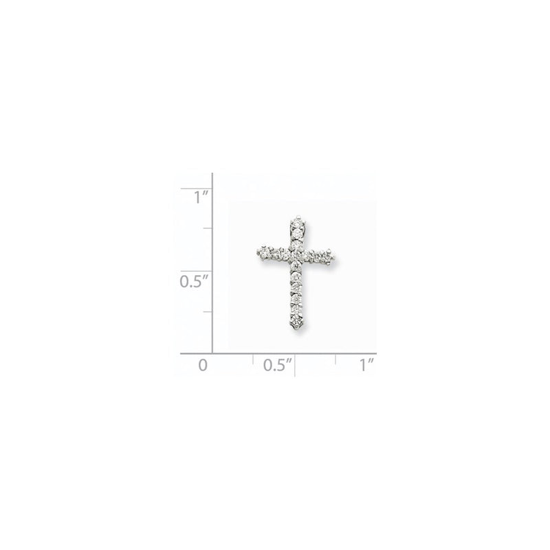 14k White Gold VS Diamond Cross