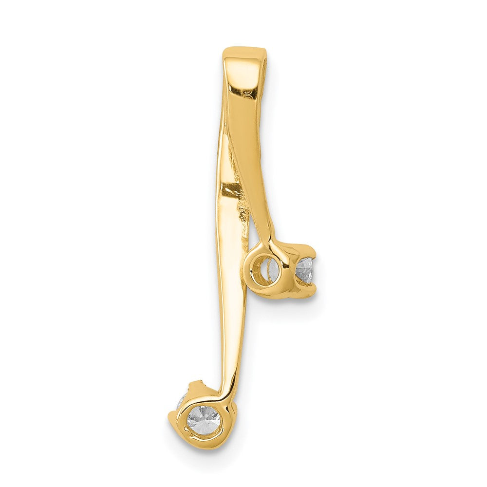 14K Yellow Gold Vs 2 3.0mm Diamond Chain Slide